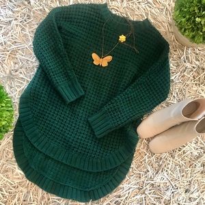 🐘LF Brand Kiwi Tucker waffleknit sweater size S